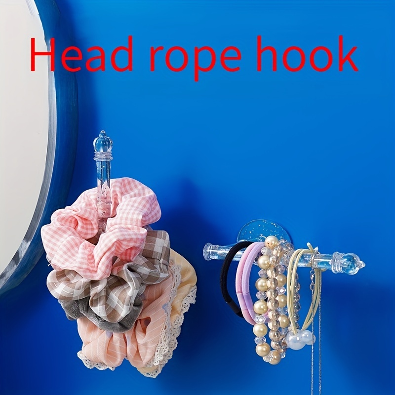 Multifunctional Clear Crystal Hook Hair Ties Organizer Hook - Temu