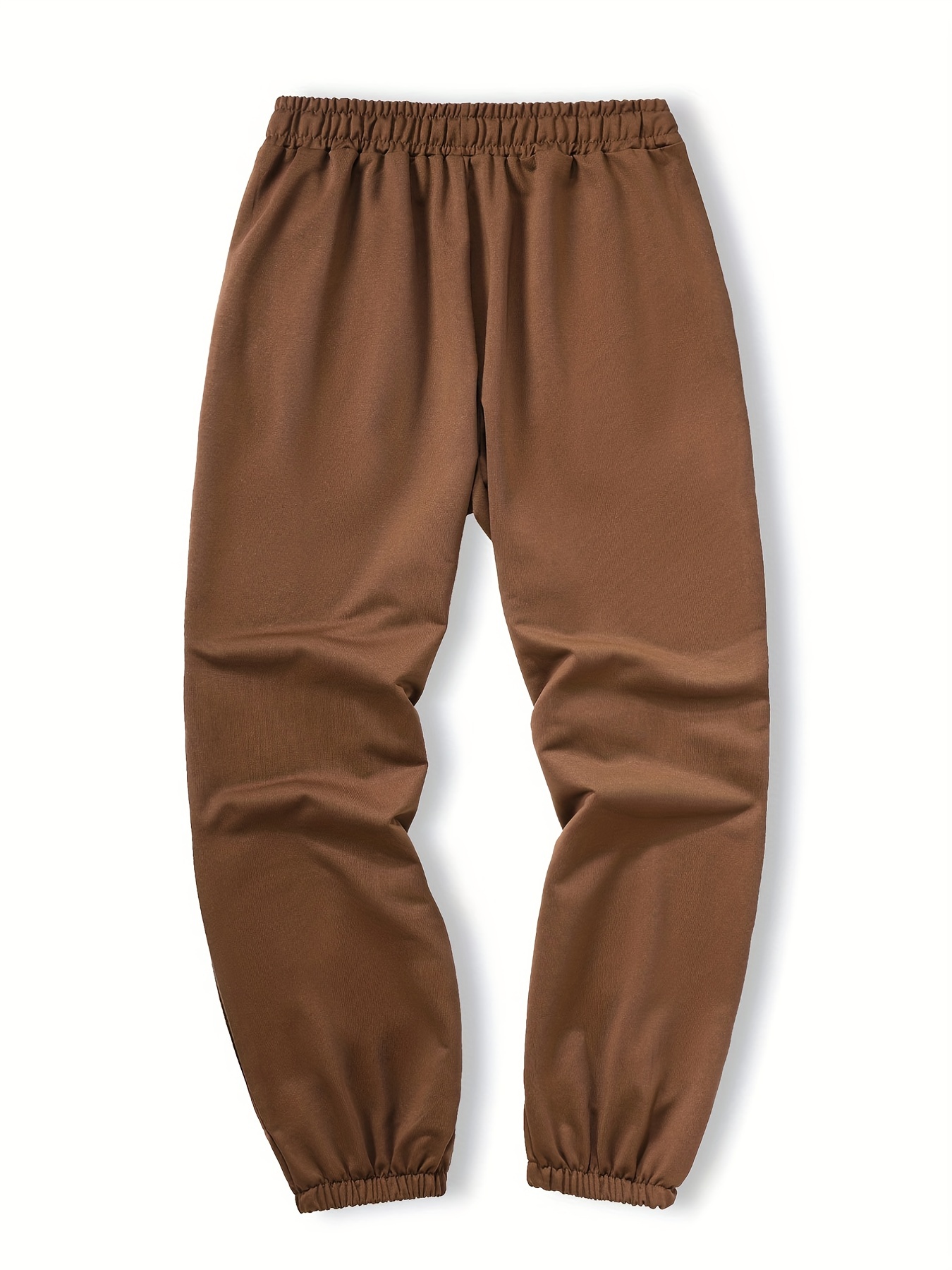 Smiling Face Print Joggers Men's Casual Loose Fit Drawstring Pants