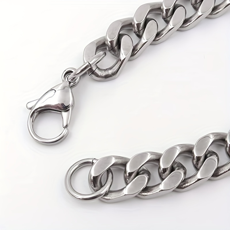 Men's Thick Cuban Chain Bracelet, Durable Design