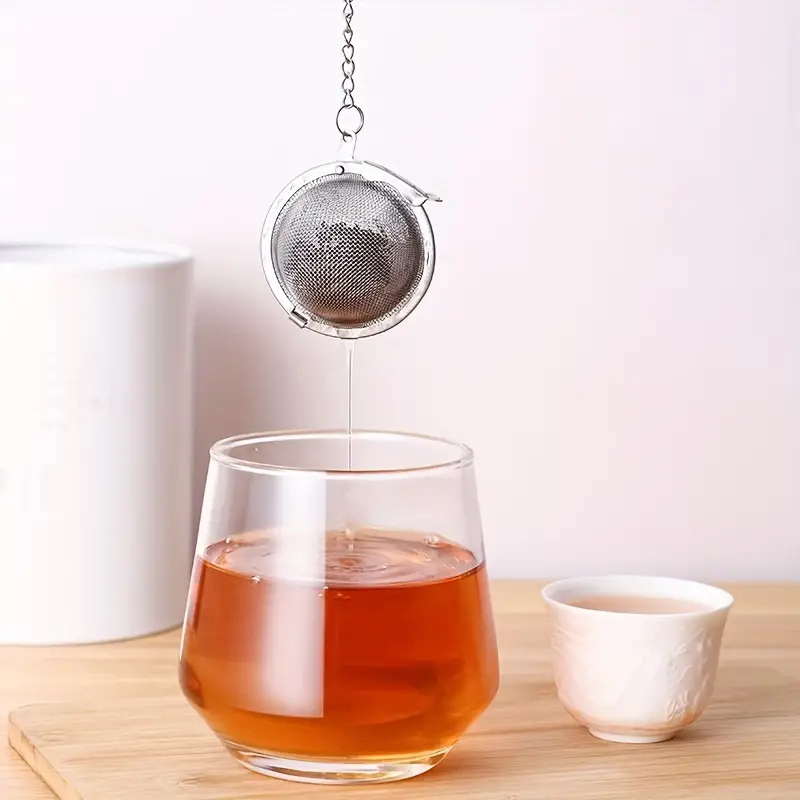 Reusable Stainless Steel Tea Ball With Extra Fine Mesh And Chain For Loose  Tea, Hot And Iced Tea, And Coffee - Perfect For One Cup Tea Brewing And Tea  Steeping - Tea