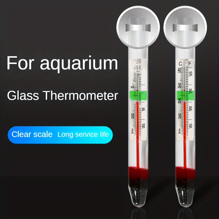 Floating Glass Thermometer  Aquarium Thermometer for Fish Tanks