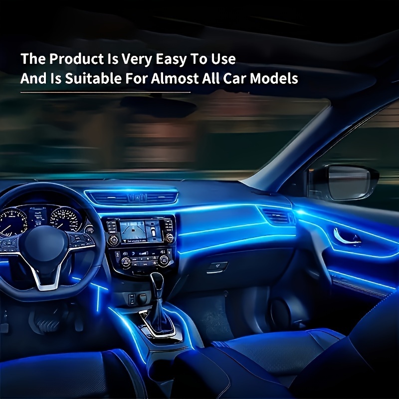 5 mètres de voiture intérieur atmosphère bande lumineuse LED lampe  décorative lumière flexible accessoire automobile, bleu 