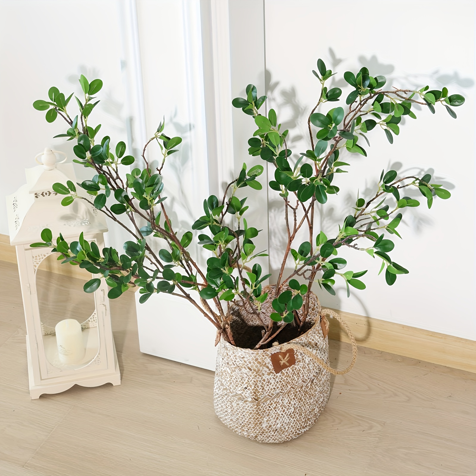 Artificial Green Stems Artificial Banyan Tree Branches With - Temu
