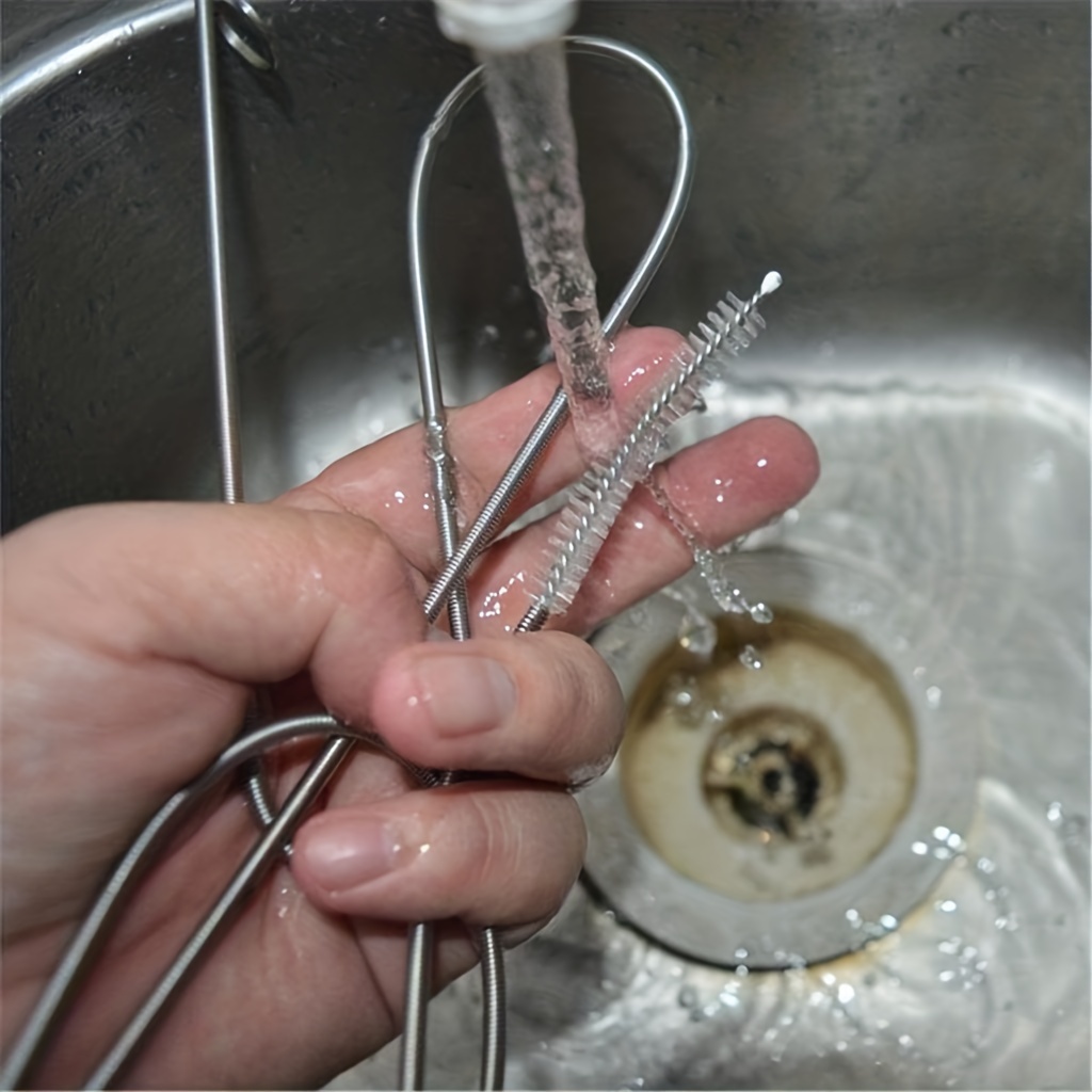 Drain Brush Long Cleaning Brush Nylon Cleaner For Cleaning Plumbing Sink  Fridge Skinny Pipe Air Tube