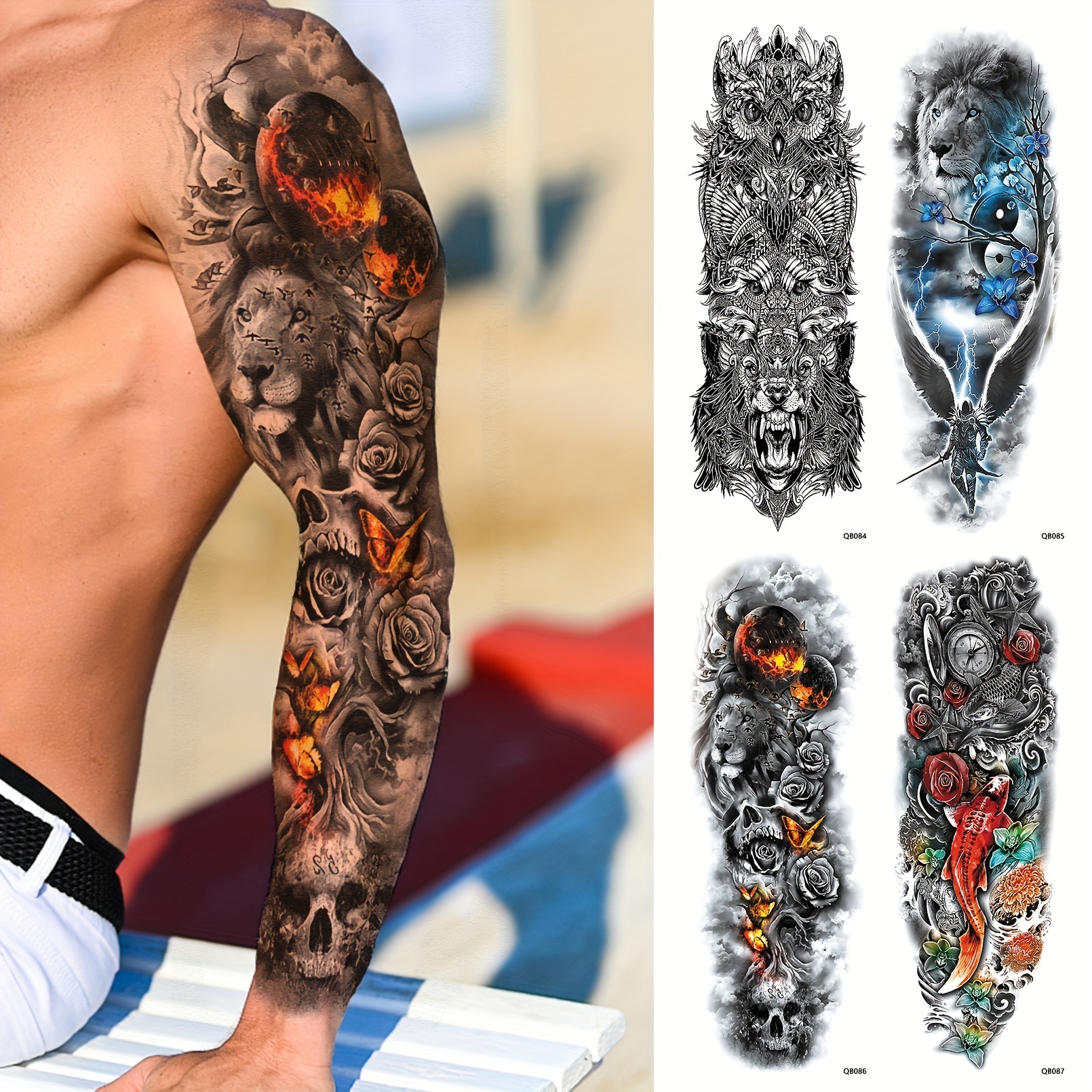 Temporary Tattoowala Morpankh Designs Tattoo Combo Waterproof Temporary Body  Tattoo Pack of 4