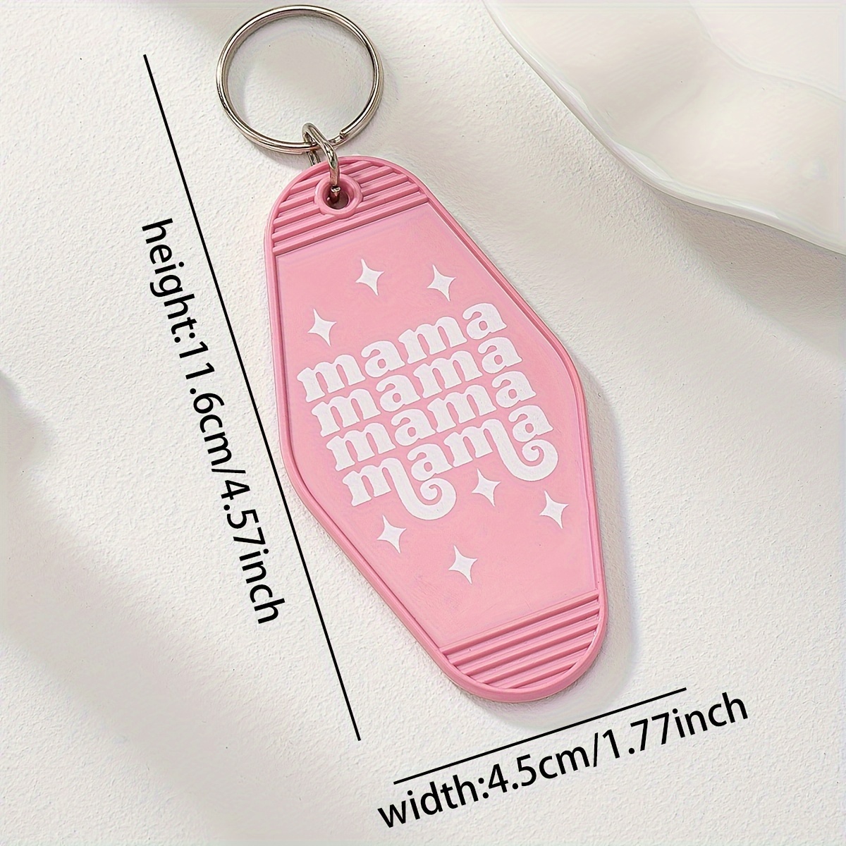 Cat Mama Hotel Motel Keychain Cute Acrylic Key Tags Luggage Tags