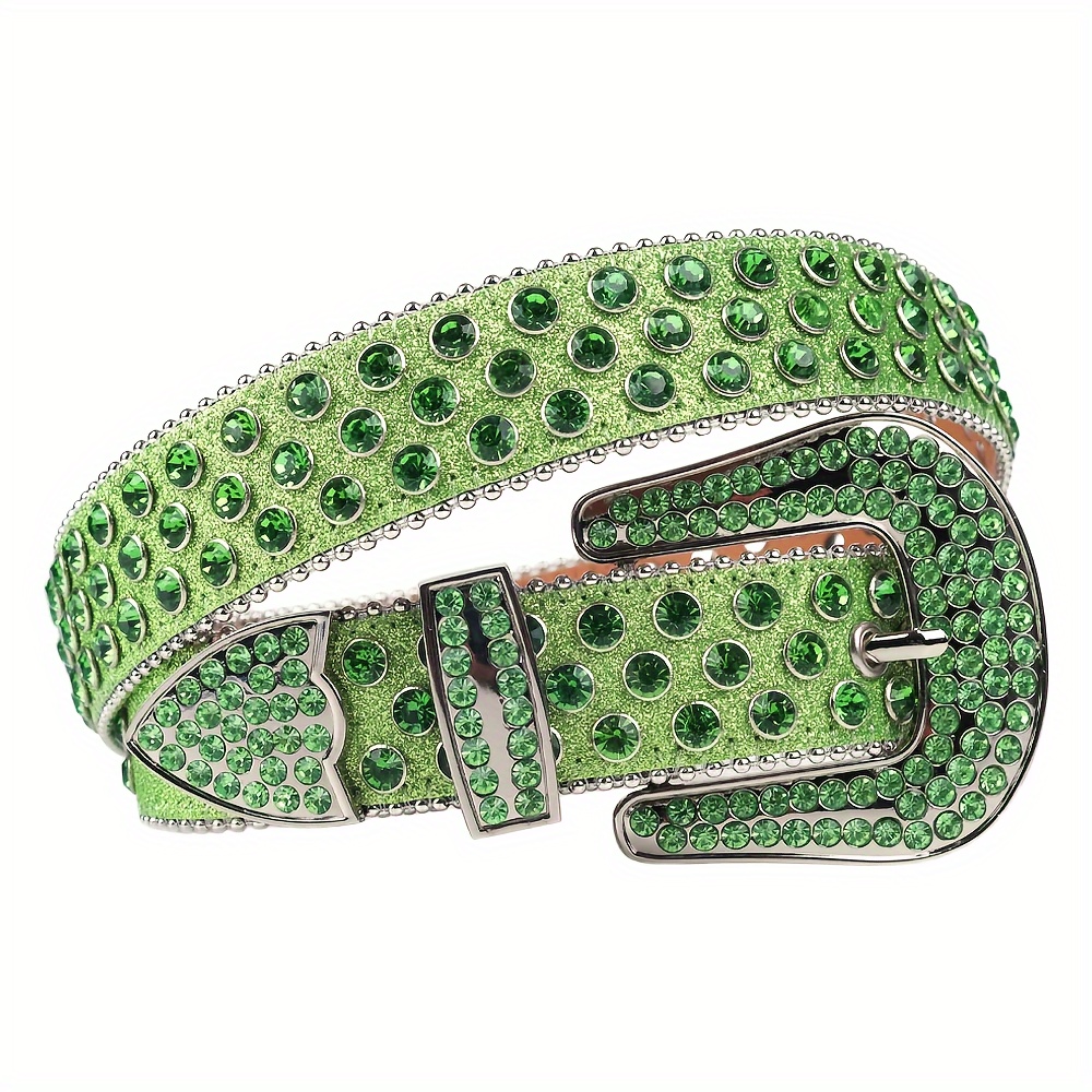 green studded y2k belt unisex western cowboy - Temu display picture 3