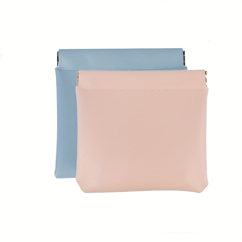 Pu Leather Mini Storage Bags, Portable Self-closing Mini Cosmetic Bag - Temu