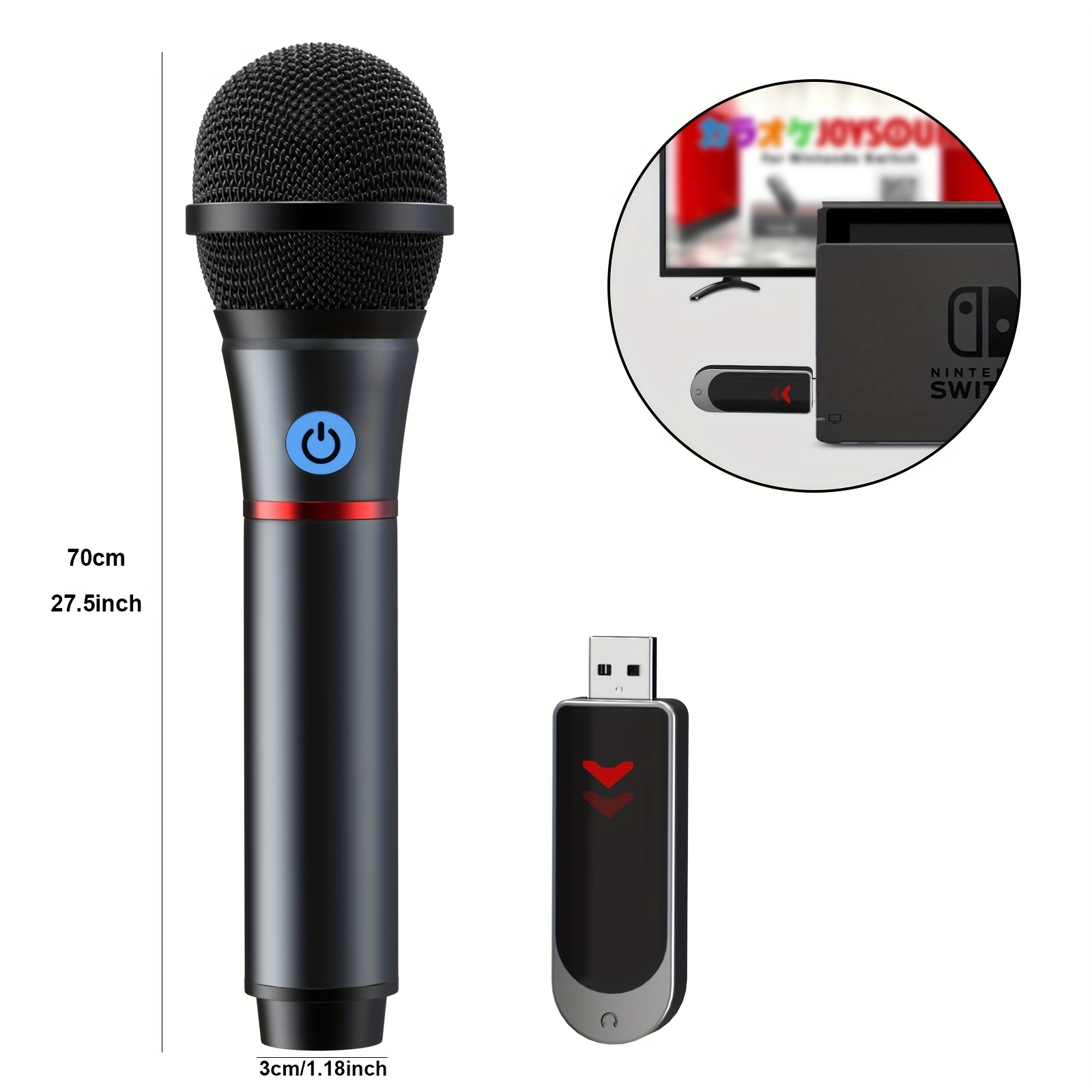 Karaoke Game Microphone Wireless Speaker HiFi Mic For Nintendo Switch  PS5/PS4/Wii U/ Game Console 