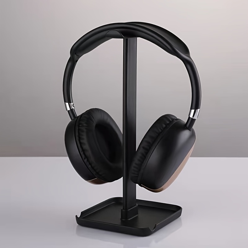SOMIC Soporte negro para auriculares para juegos con base sólida y colgador  flexible para auriculares con soporte para todos los tamaños de