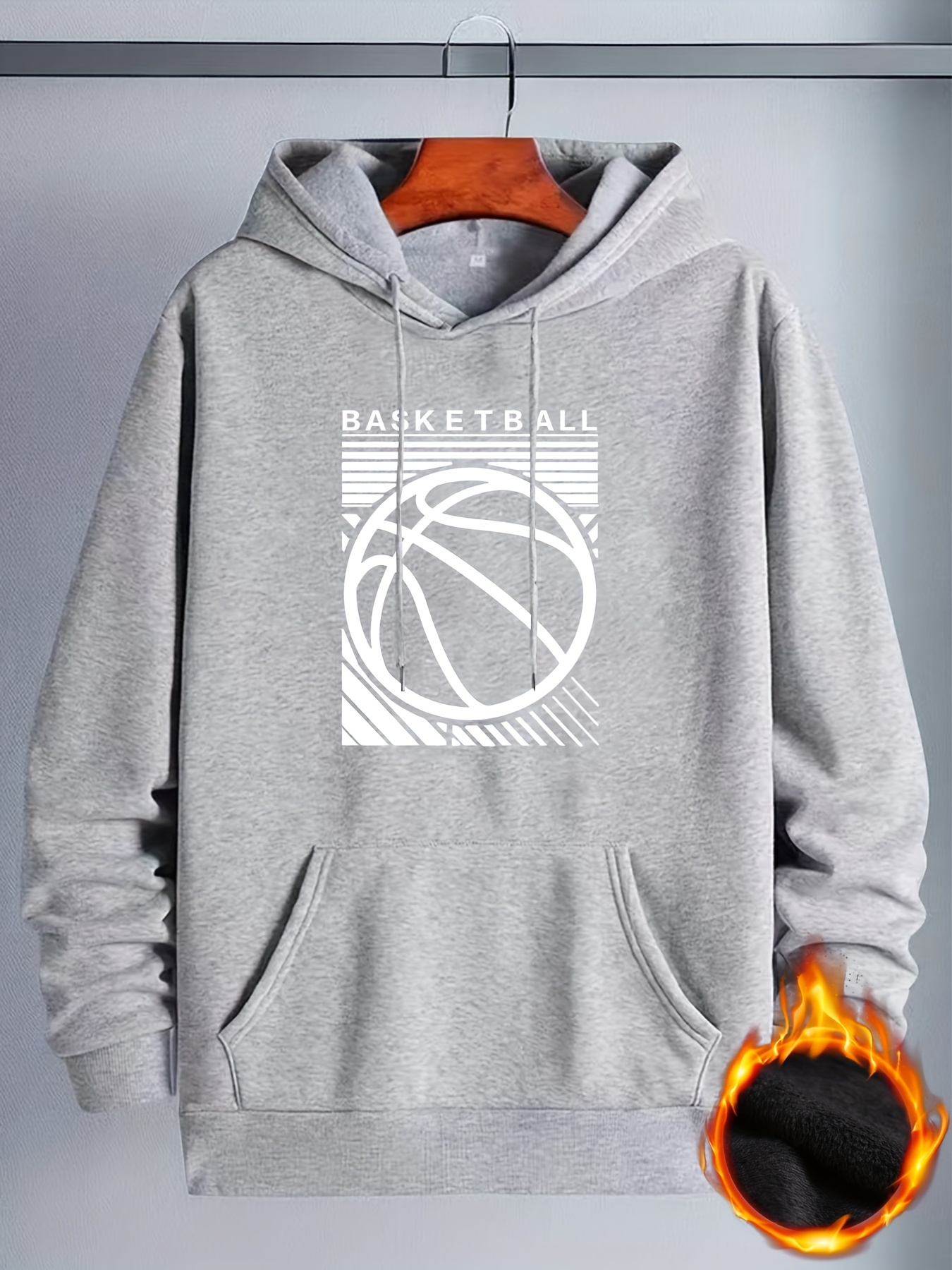 Retro Basketball Print Hoodie Cool Hoodies For Men Mens Casual