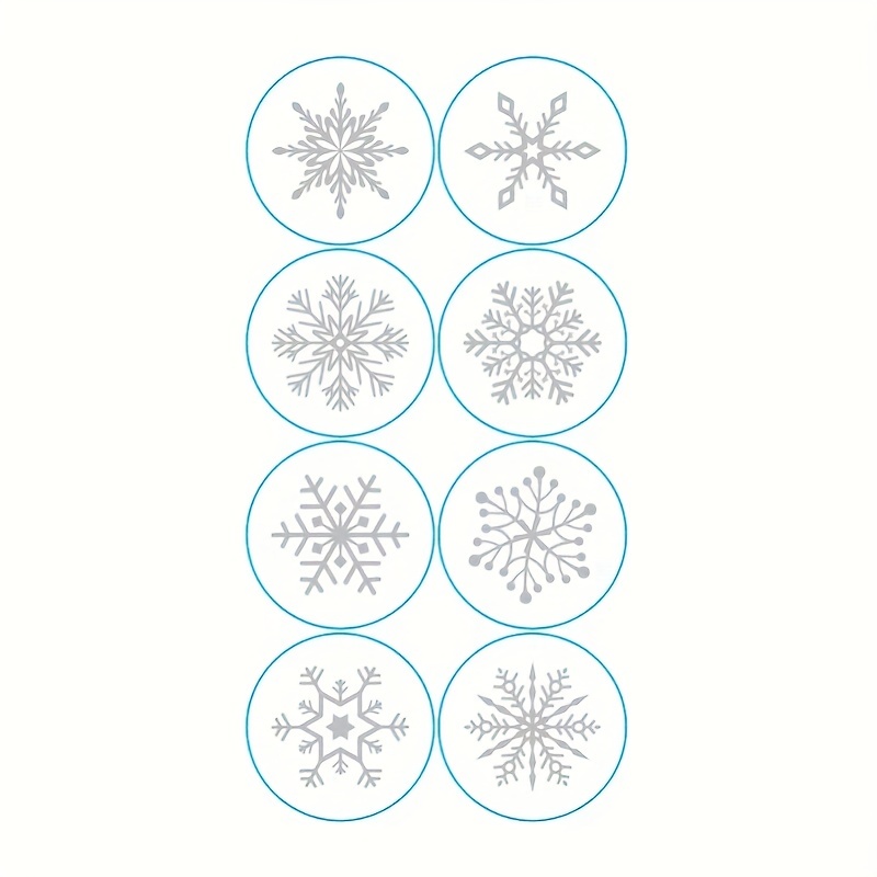 Volume Snowflake Bronzed Pet Transparent Stickers/8 Pattern - Temu