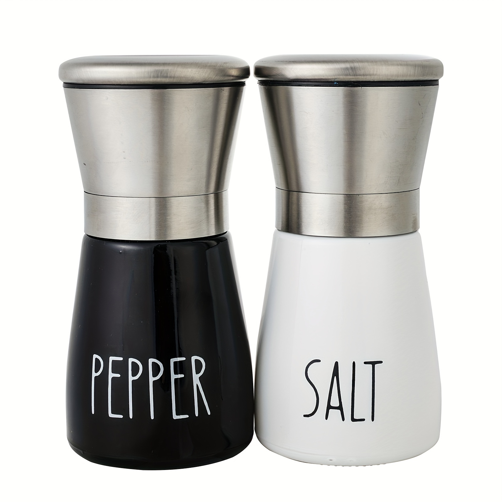 Salt and Pepper Grinder Set,Stainless Steel Manual Salt and Pepper