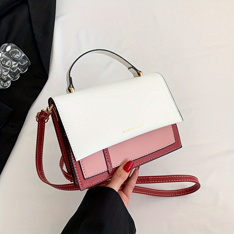 New Color Block Fashion Shoulder Bag Street Trendy Small - Temu