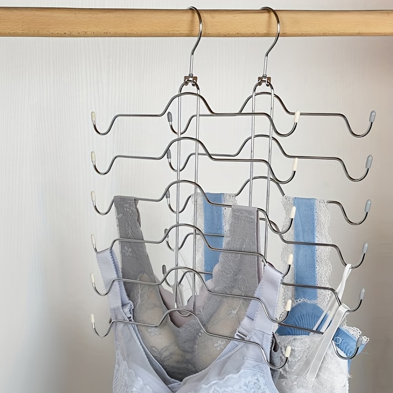 4 Pack Tank Tops Holder Bra Hangers for Closet Hanging Cami Hanger Space  Saving Sports Bra Storage Organizer Metal Hanger for Bras, Ties, Belts :  : Home & Kitchen