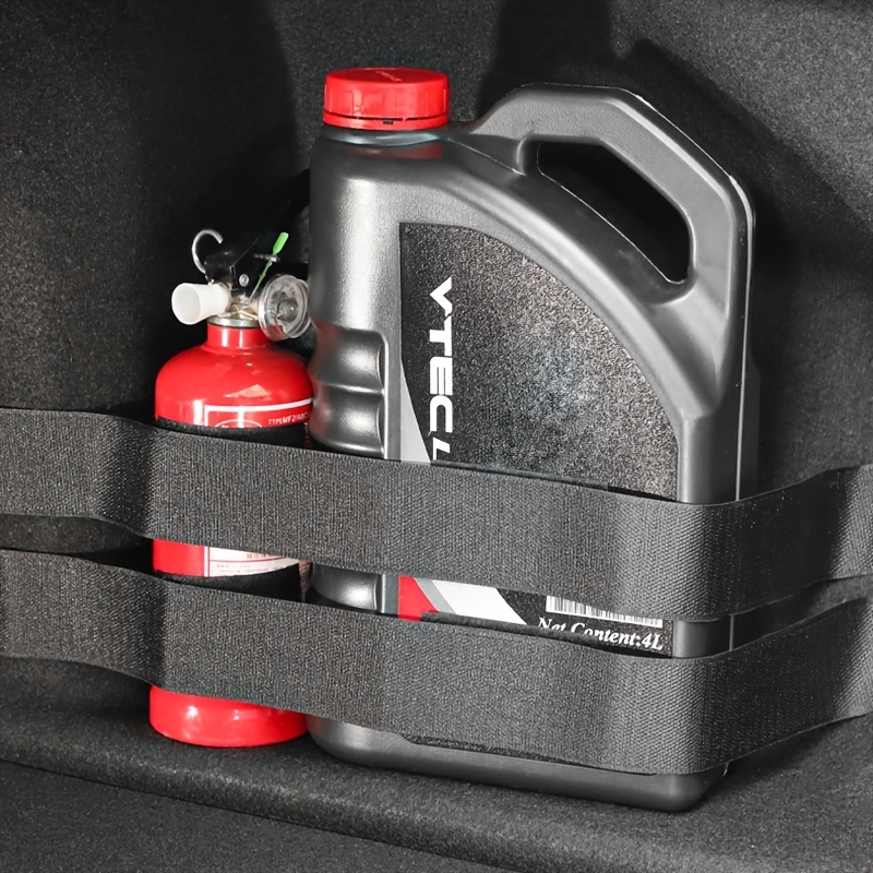 

4pcs Of Car Trunk Storage Straps With Nylon Fire Extinguisher Storage Straps, Loop Straps, Storage Straps, Car Accessories