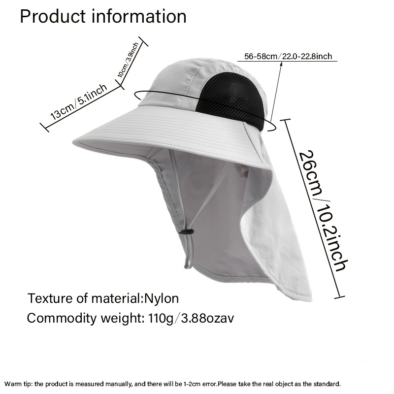 1pc Sun Hat Mens Summer Outdoor Sunshade Sun Hat Mesh Breathable