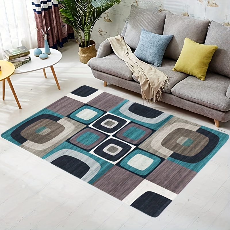 Soft Geometric Floor Mat Quick Dry Absorbent Bath Mat