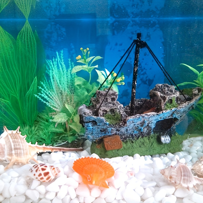 1pc Fish Tank Decoration Aquarium Accessories Shipwreck Decor Resin  Material Sunken Ship Decorations Resin Simulation Sailing Ornament Fish And  Shrimp Shelter, Free Shipping On Items Shipped From Temu