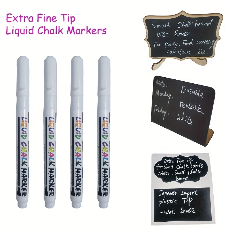8 Colors Liquid Chalk Markers -4.5mm Chisel Tip Chalk Marker Pens For  Blackboard, Chalkboard Signs,LED Glass Window,Light Bulb,Washable Window  Markers