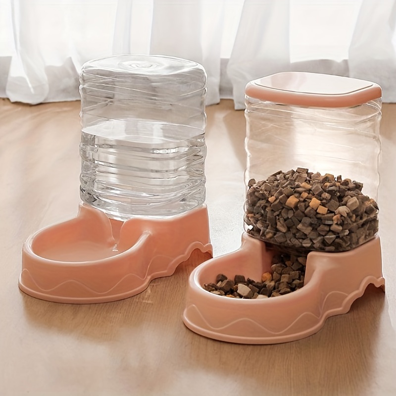 1 Pc Plastic Dog Food Bowl Pet Feeder Dish Feed Water Dispenser