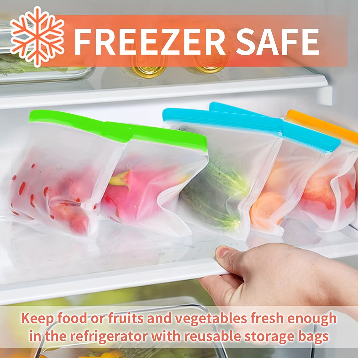 Reusable Freezer Bags Freezer Storage Containers Reusable Storage Bags  Gallon Freezer Bags Extra Thick Leakproof For Meats - AliExpress