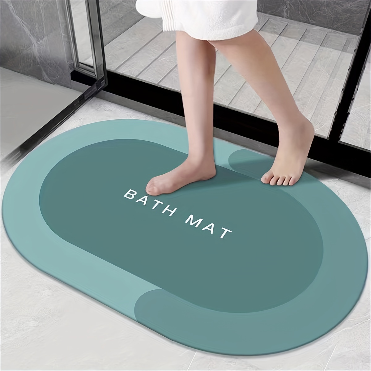 Bath Mat Rug, Rubber Non-slip Bottom Household Quick Dry Bathroom