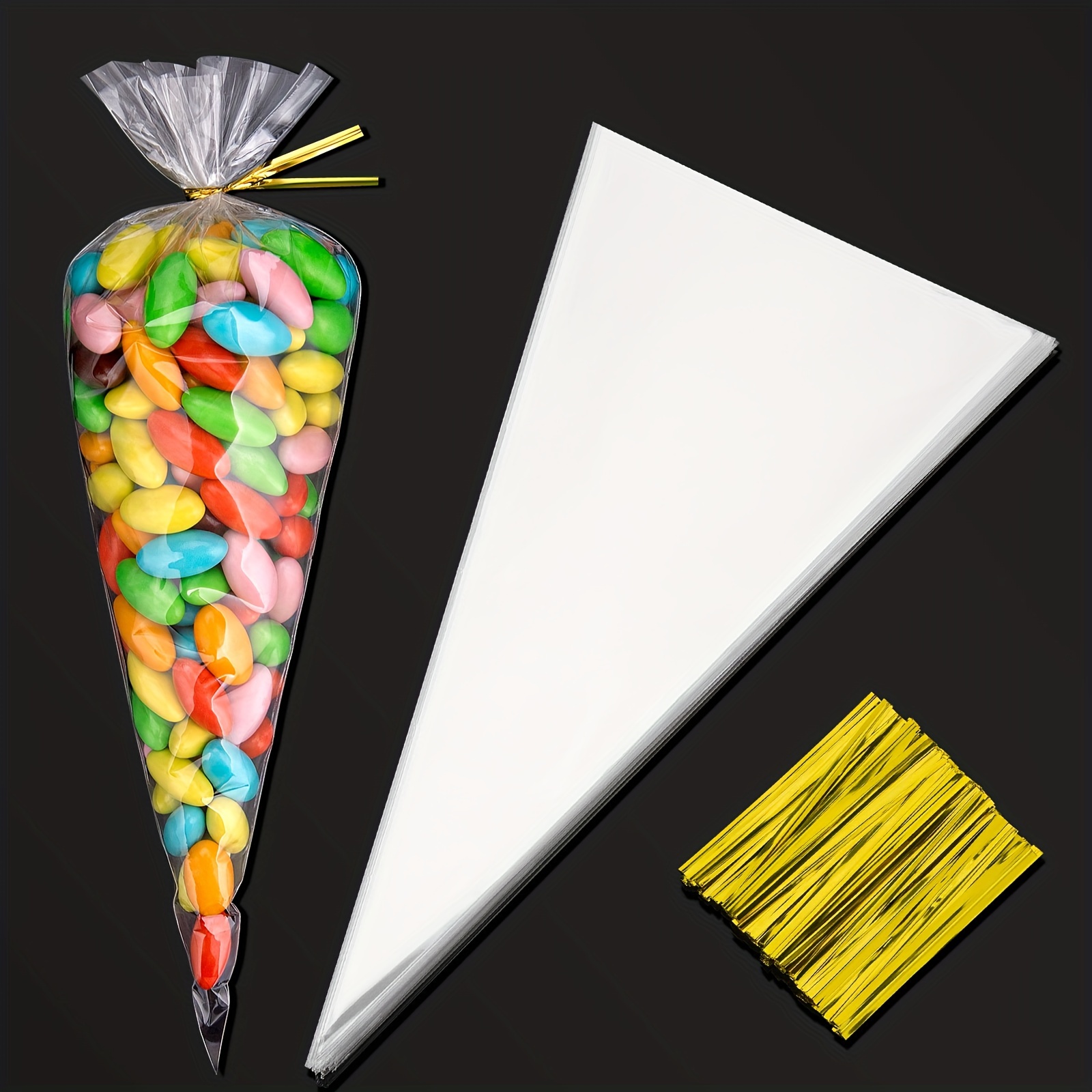  Bolsas 100pcs 10 Tamaños Disponibles Bolsas de Plástico  Transparente para Galletas de Caramelo Embalaje Celofán Bolsa de Celofán  Recuerdos de Fiesta de Boda - (Color: 10X15CM) : Hogar y Cocina