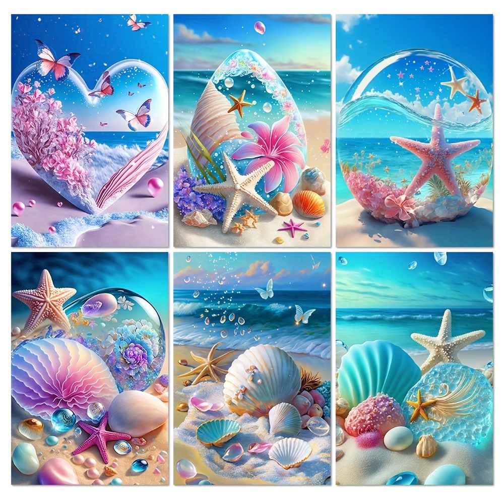 Seashell 5d Diamond Painting Kit Diy Gem Art For Adults - Temu