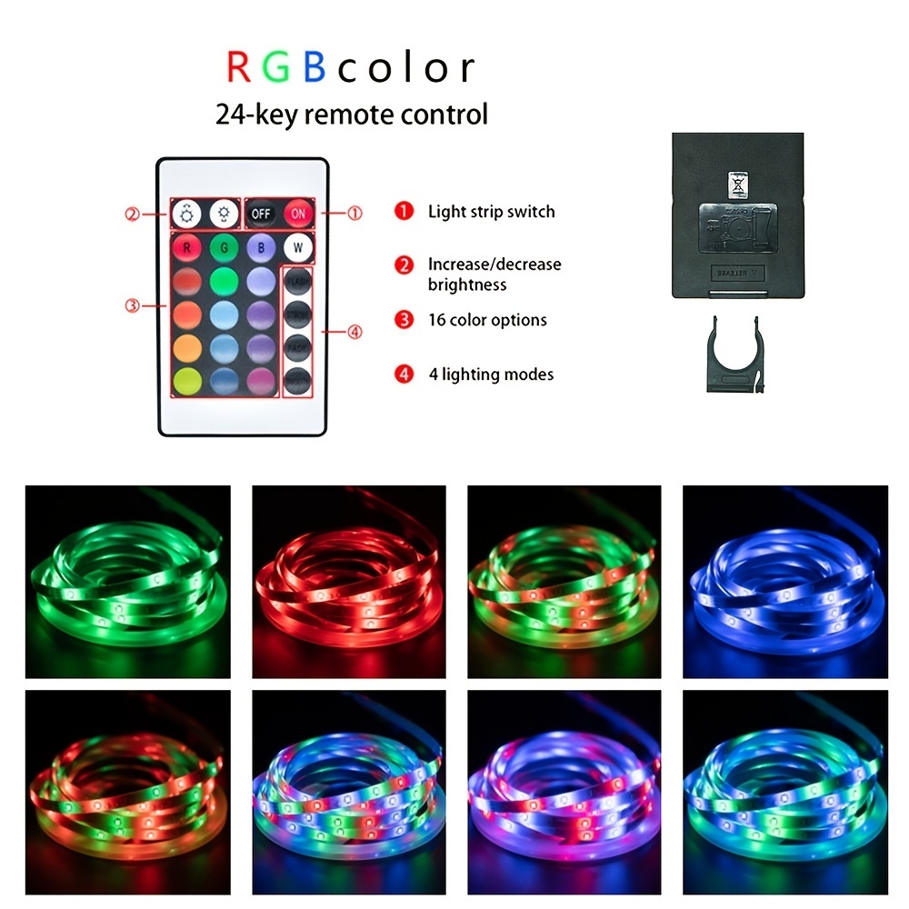 Led Strip Lights,, Rgb 2835 Dc5v, Ir Controller, Flexible Diode Strip ...