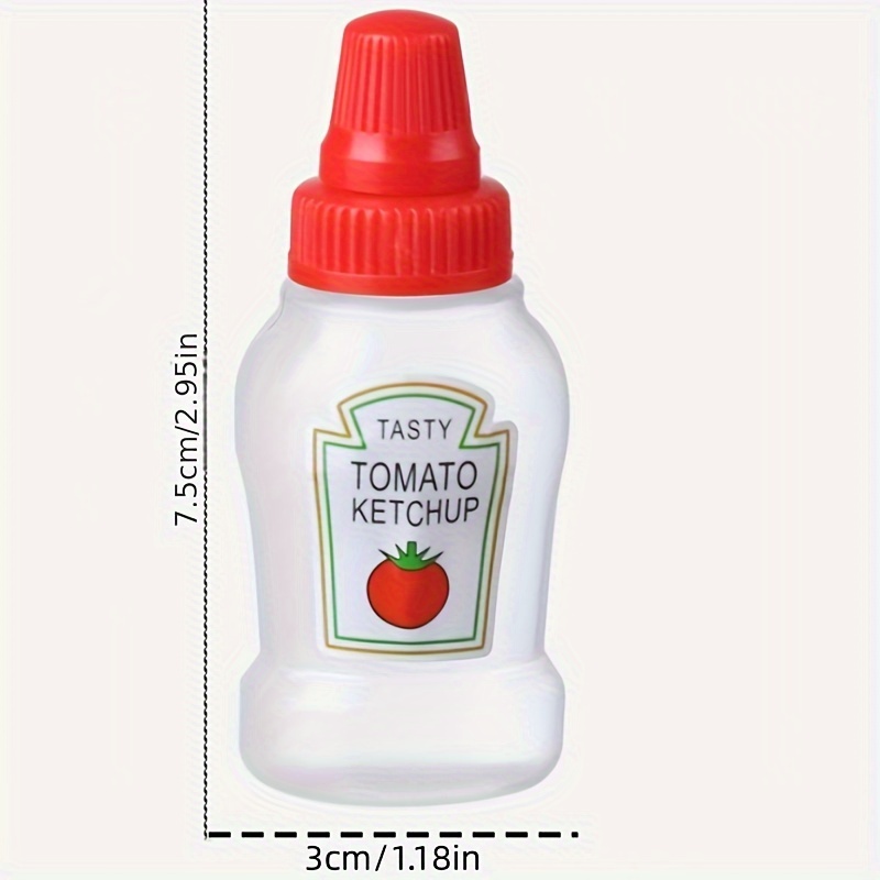 3/2pcs/set Mini Tomato Ketchup Bottle Portable Small Sauce Container Salad  Dressing Container Pantry Containers For Bento Box