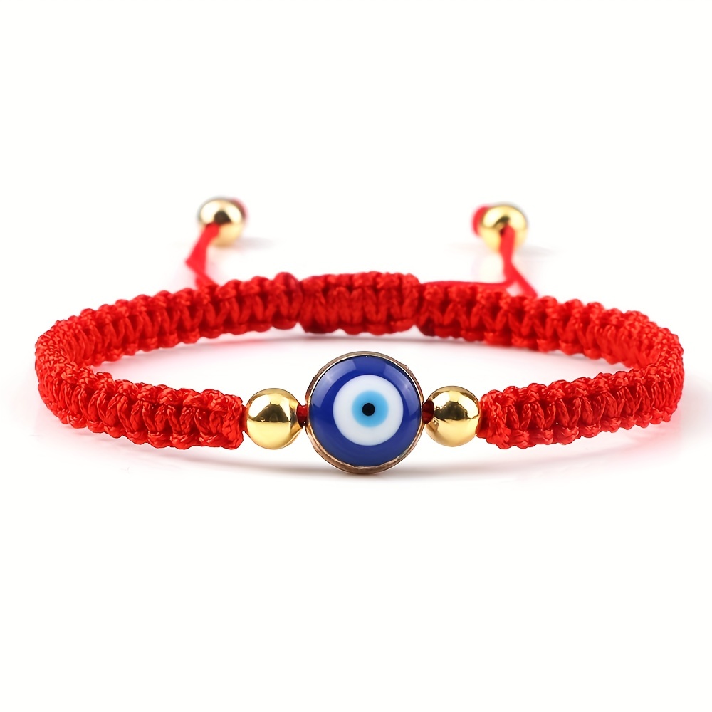 Toma Braided Bracelet Adjustable Chic Multicolor Aesthetic Jewelry  Drawstring Handcrafted Hand Rope Women Accessories for Teen Girls Red+Blue  