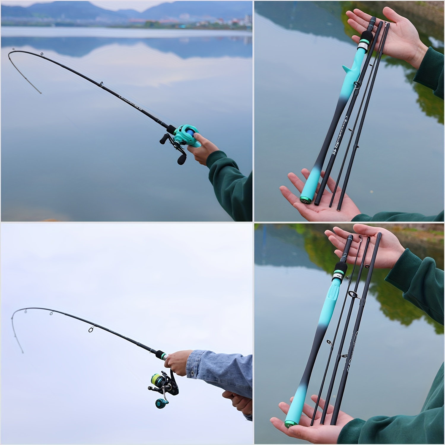 Sougayilang 6'ft 7'ft Competitive 4 Section Fishing Rod For - Temu