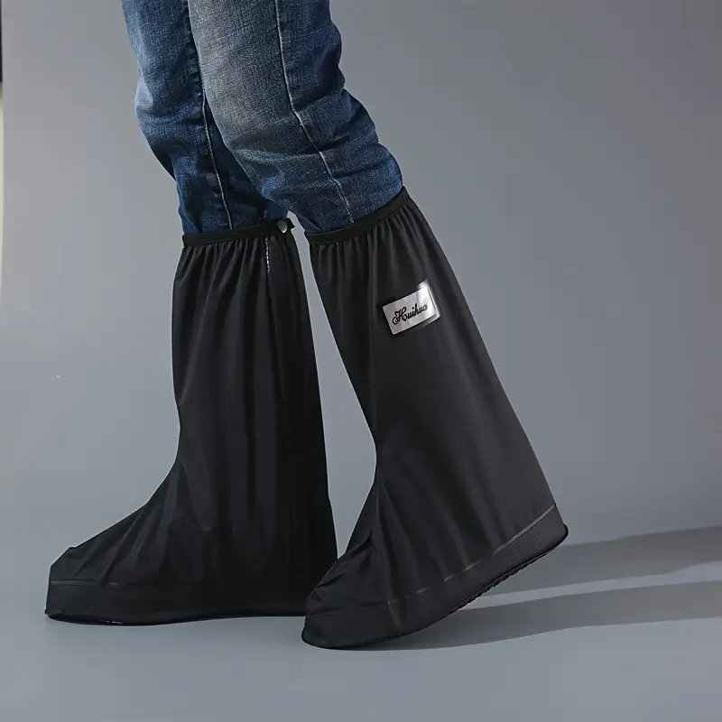 1pair transparent fashionable rain shoe covers for men women waterproof anti slip shoe covers details 4