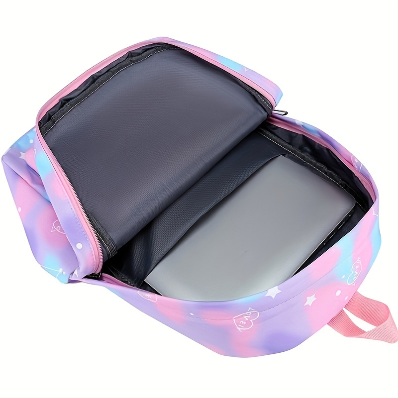  Kids Backpack and Lunch Box Set with a Bento Box (Pastel Tie  Dye)