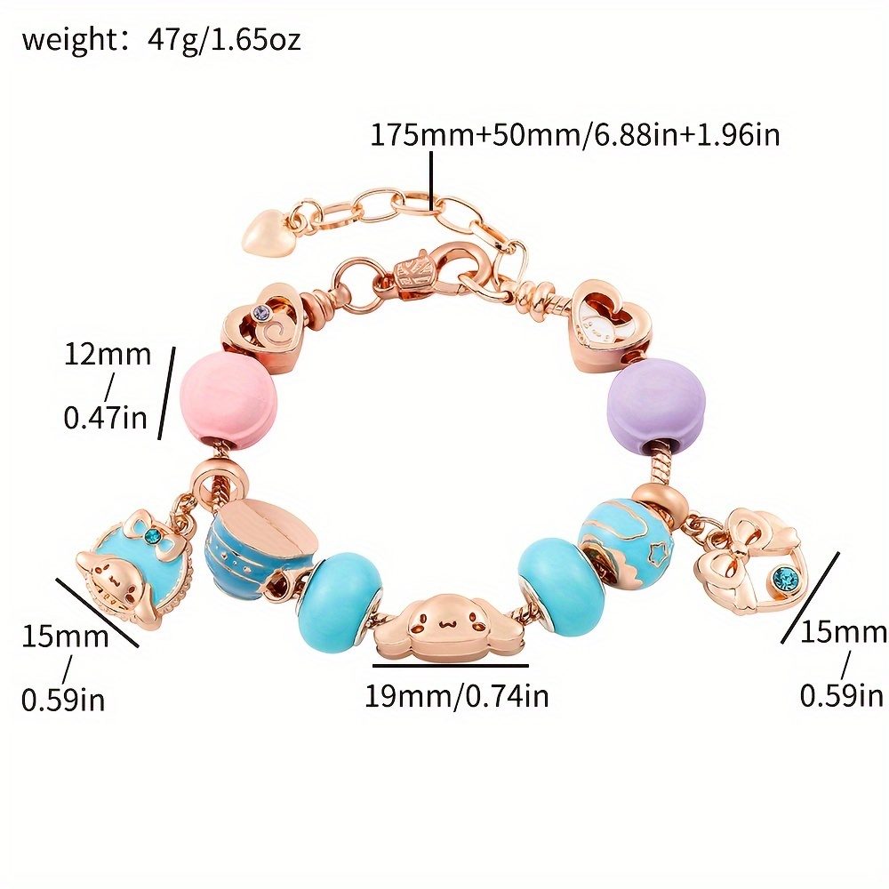 Cinnamoroll Charm Bracelets Making Kit Jewelry Diy - Temu