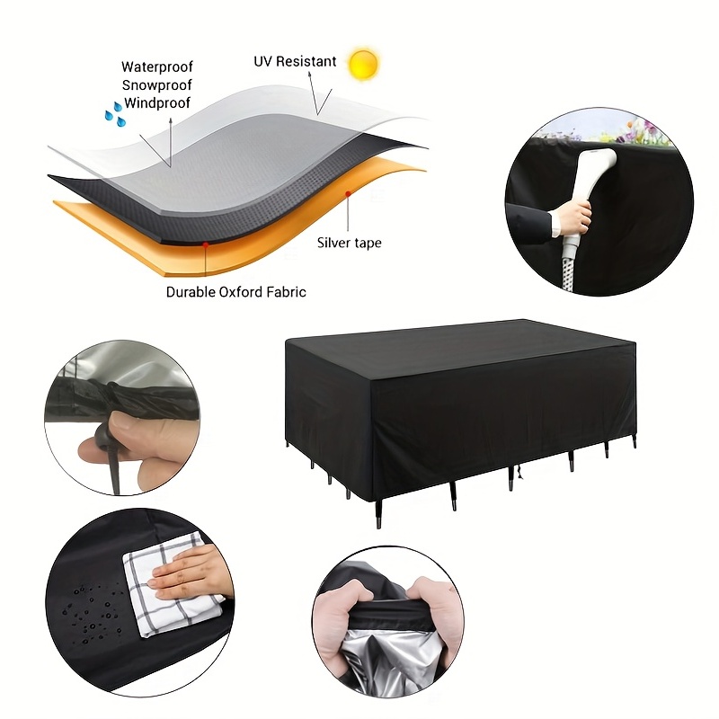 Dropship 210D Waterproof Outdoor Furniture Cover Windproof Dustproof Patio  Furniture Protector Oxford Cloth Garden 3XL Size to Sell Online at a Lower  Price