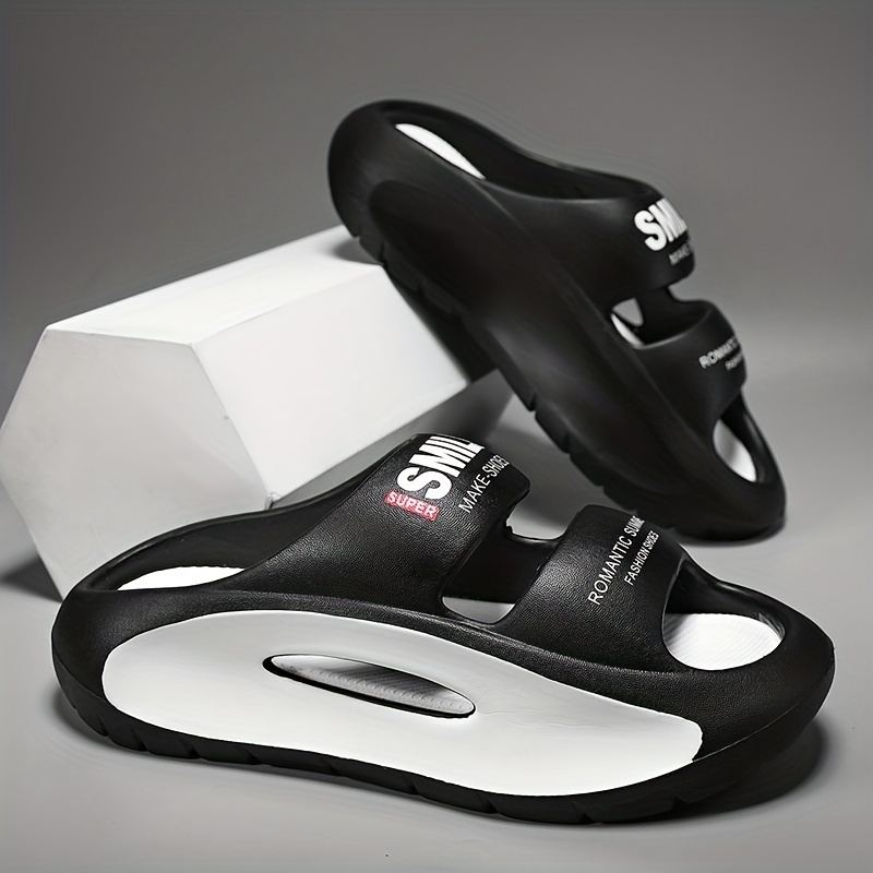 Men's Platform Slides Non Slip Slippers Open Toe Shoes