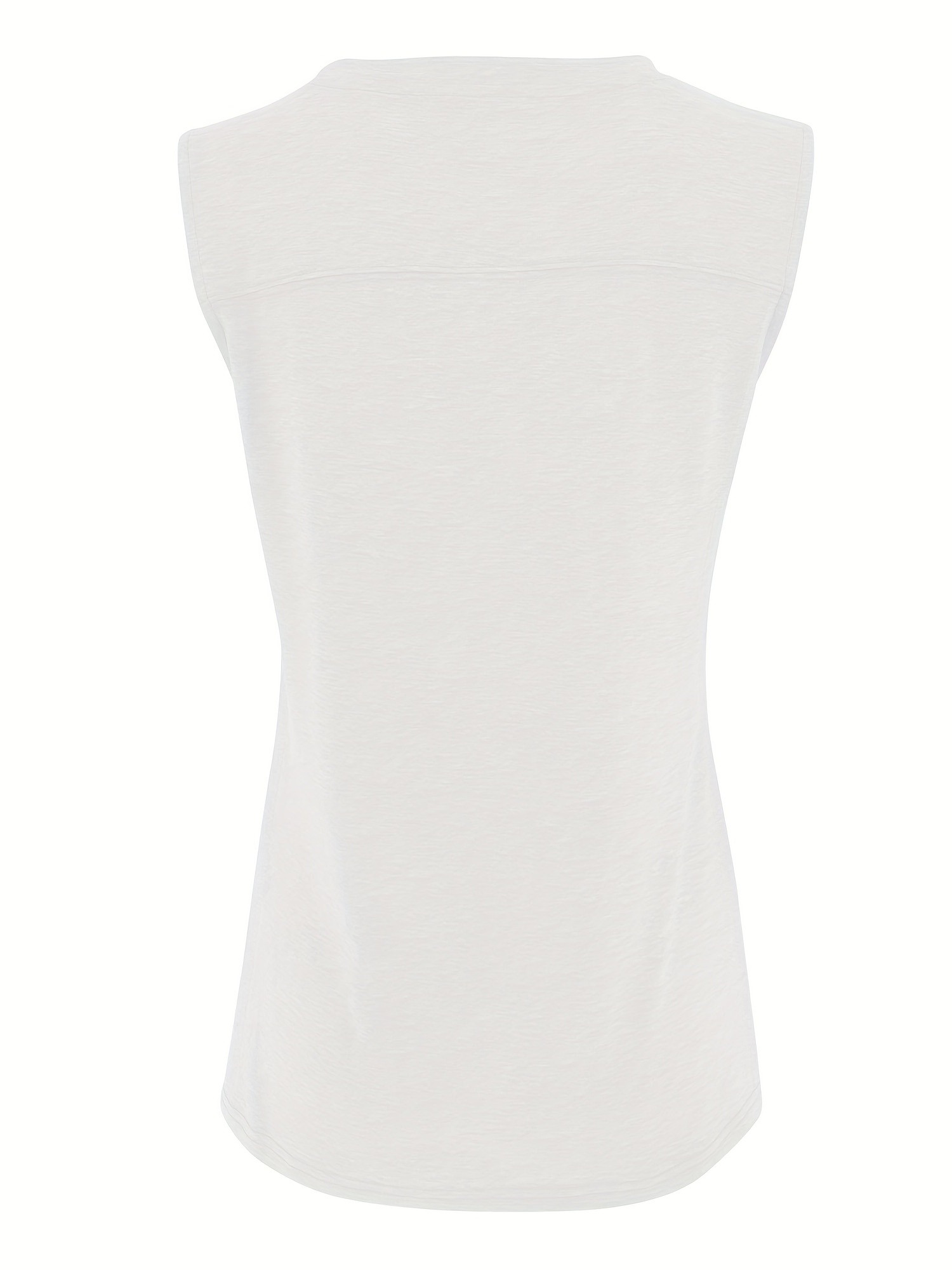 Sleeveless Tank Top Summer Casual Solid Crew Neck Women's Clothing