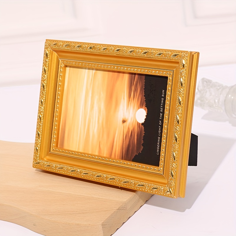 Gold Tabletop Frame, Yellow, Sold by at Home