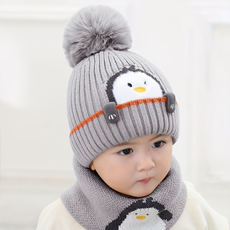 2pcs / set Ensemble de chapeau et écharpe pour enfants, épais et chauds  pour bébé avec protection auditive, choix idéal pour les cadeaux - Temu  France