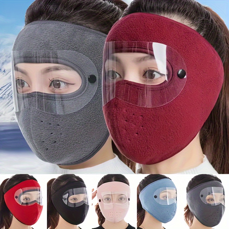 Masque Facial Cagoule D'hiver Masque De Ski Chaud En Polaire - Temu France