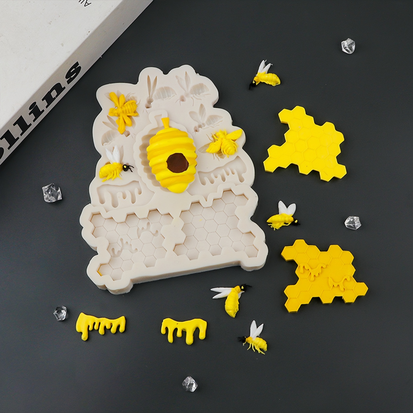 3D Bee Honeycomb Silicone Mold Candle Soap Resin Craft Mould DIY Cake  Decoration