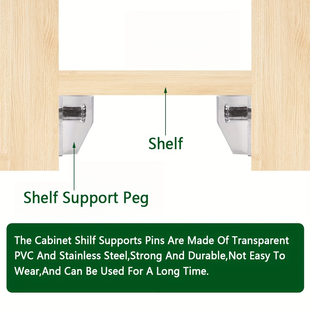 TEHAUX Shelf Pegs, 40pcs L Shape Cabinet Shelf Pegs Zinc Alloy Shelf  Holders Pegs Shelf Support Pin for Bookcase Shelf Closet Shelf