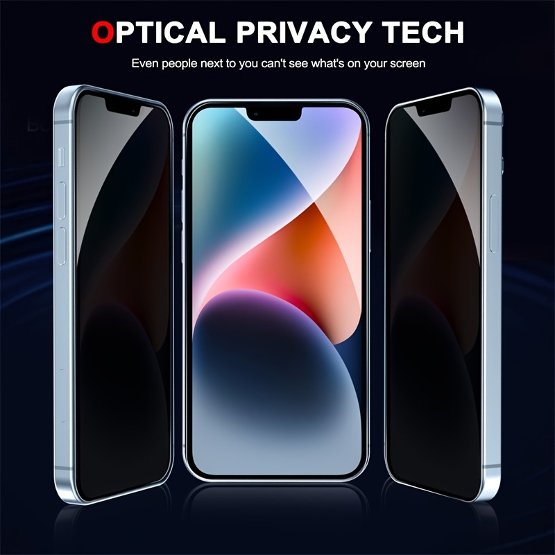 Protector de pantalla para iPhone 14 Pro Max - 6.7 pulgadas de privacidad  Protector de pantalla de vidrio templado anti espía protección de seguridad