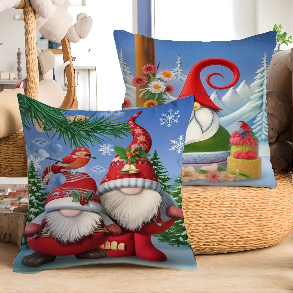 Christmas Santa Claus Throw Pillow Covers, Printed Throw Pillowcase, Throw  Pillow Covers Decor, Home Decor, Room Decor, Bedroom Decor, Living Room  Decor, Car Decor, Sofa Decor - Temu