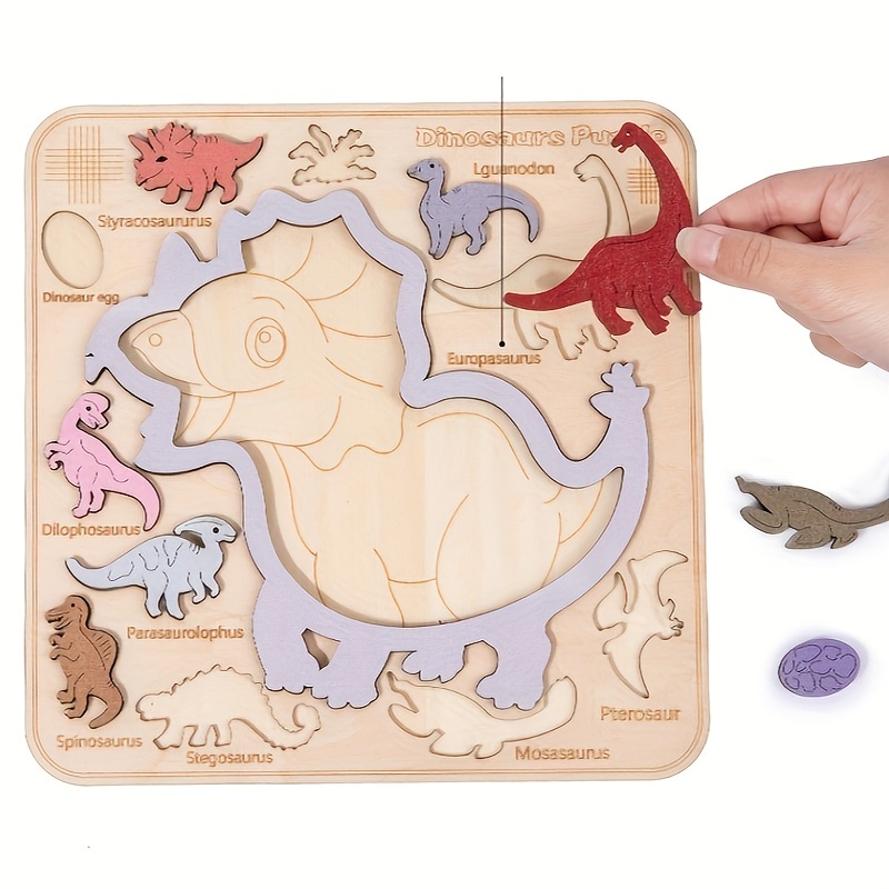 Puzzle en Bois Animaux Enfant, 4PCS Jouet Bébé 3D Puzzles Jouets