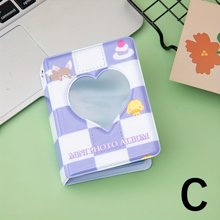 3 Inch Mini Photo Album Storage Album Cute Cartoon Heart Hollow Album .