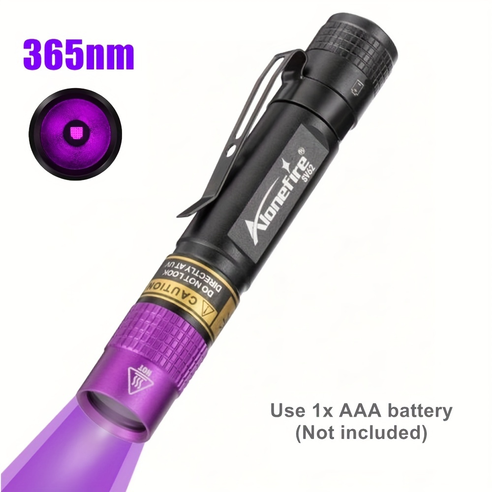 Vastfire 365nm Black Light UV Flashlight ultra Pure Ultraviolet