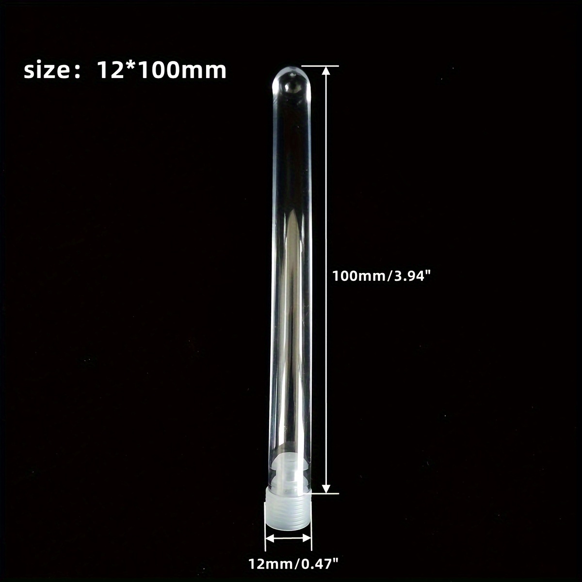 10pcs 115ml/3.8oz Clear Plastic Test Tubes With Caps,150 X 33mm Flat Large  Test Tube For Birthday Goodie Bags,Bath Salt,Halloween Party Decoration,Can